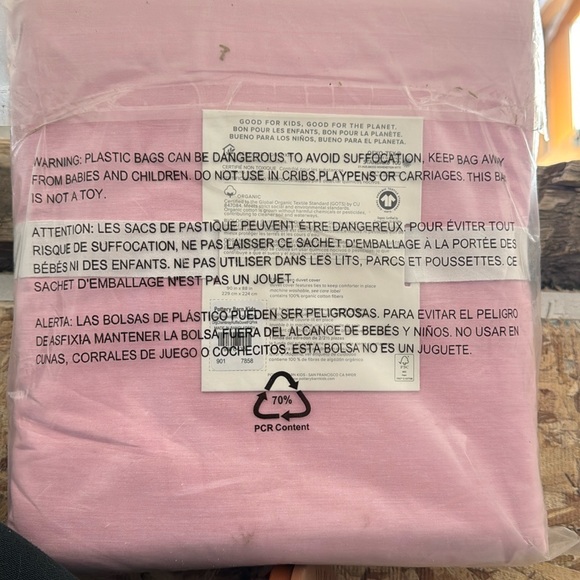 Pottery Barn Teen PINK Chambray RUFFLE DUVET FULL QUEEN NEW - Picture 3 of 4